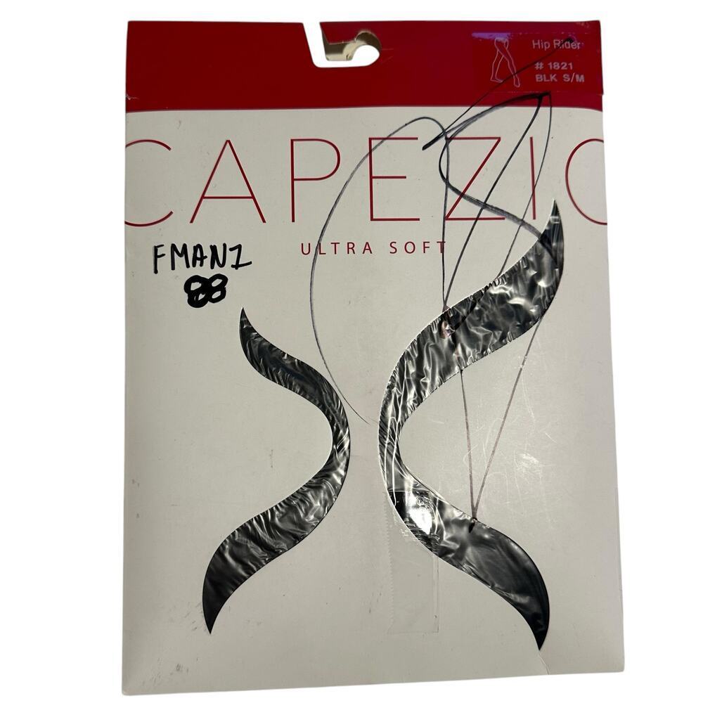 NWT Capezio Matte Semi Opaque Hip Rider Transition Tights #1821 Black S/M